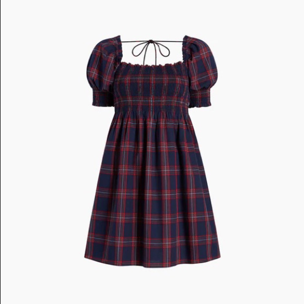 HILLHOUSE ATHENA TARTAN NAP DRESS